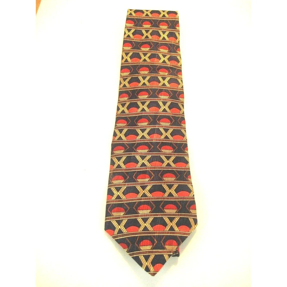 Mark Mathieu 100% Silk  Abstract Design Necktie